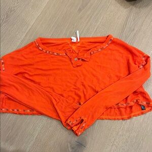 Orange long sleeve urban top